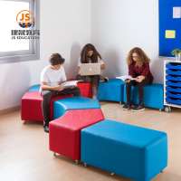 Colorful modern classroom fabric elegant school sofa set