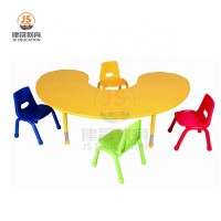 red/green/blue/yellow kindergarten Adjustable preschool table and chairs set