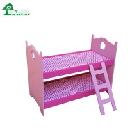 High-End Comfortable 2 Layer Mini Pink Baby Double Doll Bed