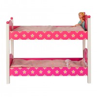 wooden bunk doll bed