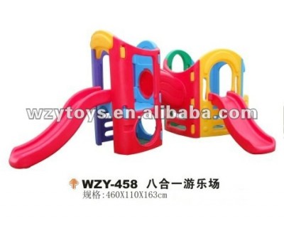 Plastic 8 in 1 adjustable Play Slide Playground