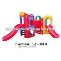 Plastic 8 in 1 adjustable Play Slide Playground