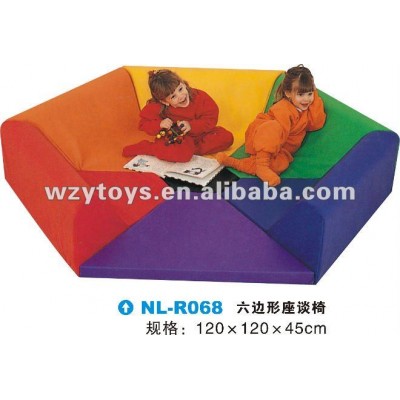 Foam Hexagon Children Discussion Floor Seat Chair