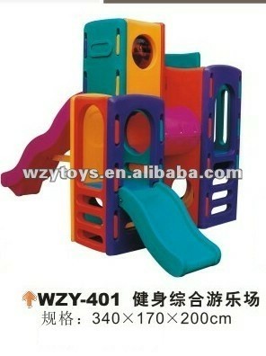 Outdoor plastic children backyard playhouse