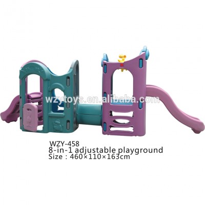 Child Happy Plastic 8-in-1 Outdoor Playground Slide