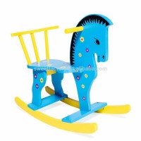 Kids wooden rocking horse