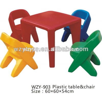 School plastic table and chair for kids