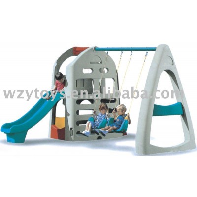 Children outdoor plastic playground swing set