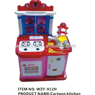 Plastic Children Cartoon Kitchen Play Toy