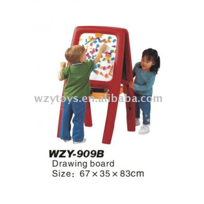 Plastic children easel for two drawing