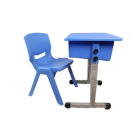 Cheap adjustable children plastic desktop primary school desk set